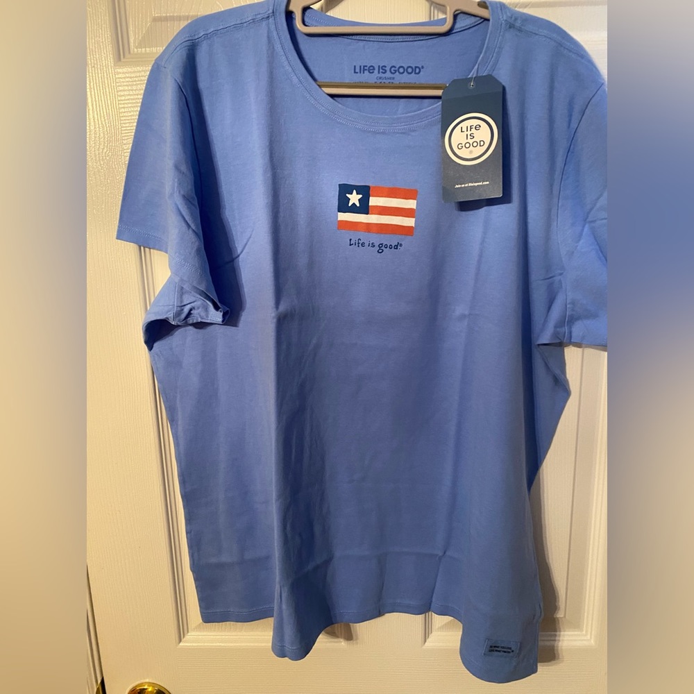 Life Is Good Blue Short Sleeve Tee